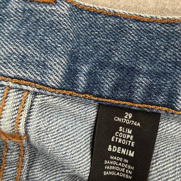 H&M &Denim Slim Fit Jeans Mens 29 Medium Wash Blue 06362079 - Picture 2 of 5